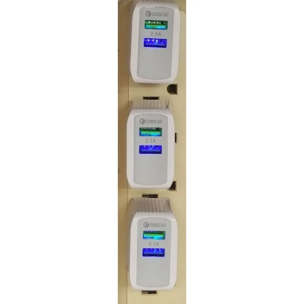 Dual LED Port Wall Charger QC 3.0 Quick Charge for iPhone, Samsung